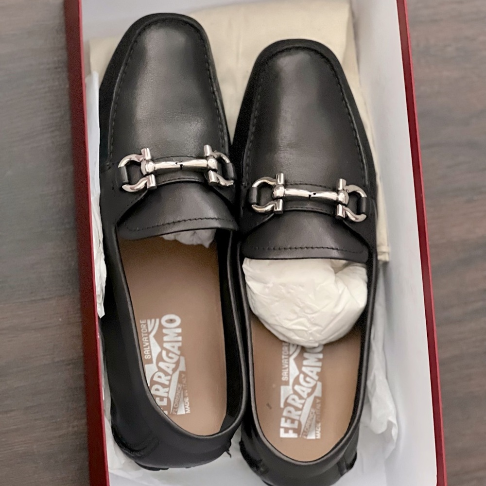 Ferragamo black loafers